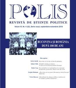 Polis Vol. 6 Nr. 4 (22). Serie noua. Septembrie-noiembrie 2018. Revista de stiinte politice