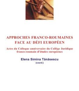 Approches franco-roumaines face au defi Europeen - Elena Simina Tanasescu