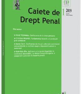 Caiete de drept penal 1/2019