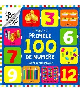 Primele 100 de numere. Carte cu ferestruici