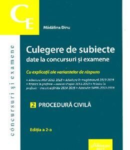 Culegere de subiecte date la concursuri si examene: Procedura civila Ed.2- Madalina Dinu