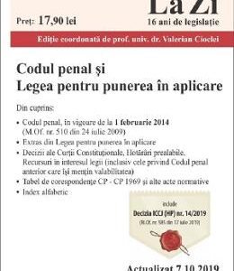 Codul penal si Legea pentru punerea in aplicare Act. 7.10.2019