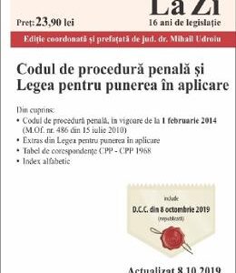 Codul de procedura penala si Legea pentru punerea in aplicare Act. 8.10.2019