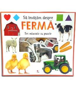 Sa invatam despre ferma. Set educativ cu puzzle