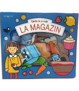 Bebe invata. Carte cu puzzle. La magazin