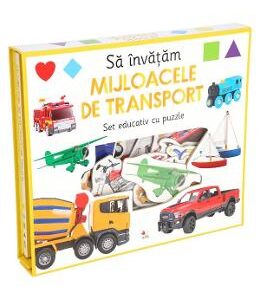 Sa invatam mijloacele de transport. Set educativ cu puzzle