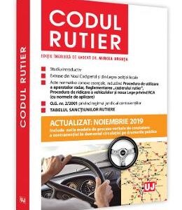 Codul rutier. Actualizat noiembrie 2019