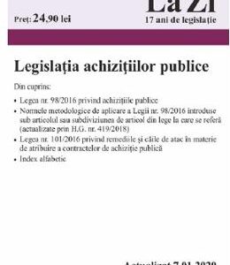 Legislatia achizitiilor publice Act. 7.01.2020