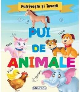 Potriveste si invata: Pui de animale