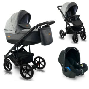 Carucior copii 3 in 1 Bexa Ultra 2.0 Dark Grey