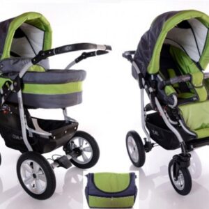 Carucior 2 in 1 Kerttu Coral C10 gri cu verde