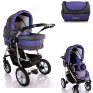 Carucior 2 in 1 Kerttu Coral C11 gri cu mov