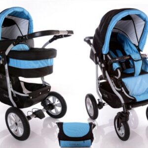 Carucior 2 in 1 Kerttu Coral CE5 negru cu turquoise