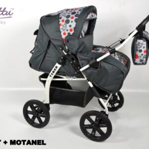 Carucior 2 in 1 Kerttu Tiger grafit cu model