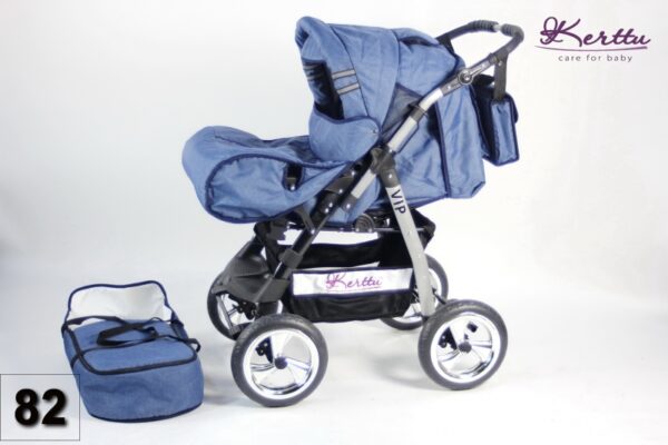 Carucior 2 in 1 Kerttu VIP 82 albastru jeans