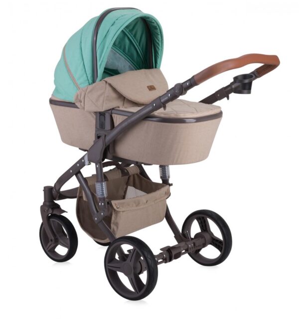 Carucior 2 in 1 Rimini Beige  Green Dots