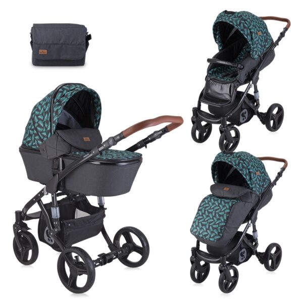 Carucior 2 in 1 Rimini Black Leaves