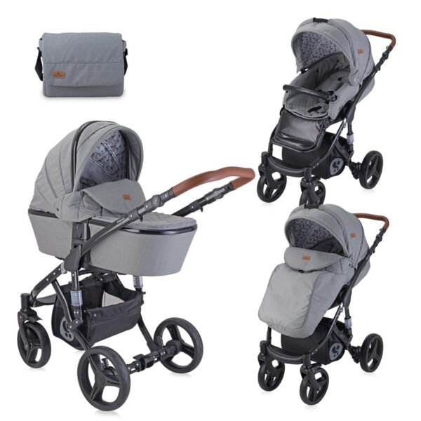 Carucior 2 in 1 Rimini Dark Grey  Black Lighthouse