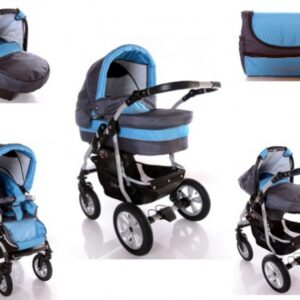 Carucior 3 in 1 Kerttu Coral C7 gri cu turquoise