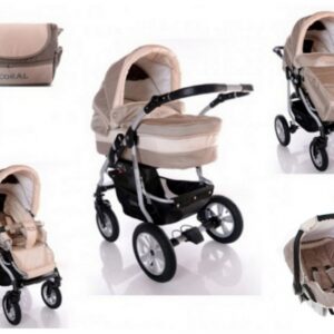 Carucior 3 in 1 Kerttu Coral CO11 crem cu capuccino