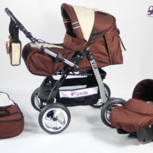 Carucior 3 in 1 Kerttu Vip 17 maro cu crem