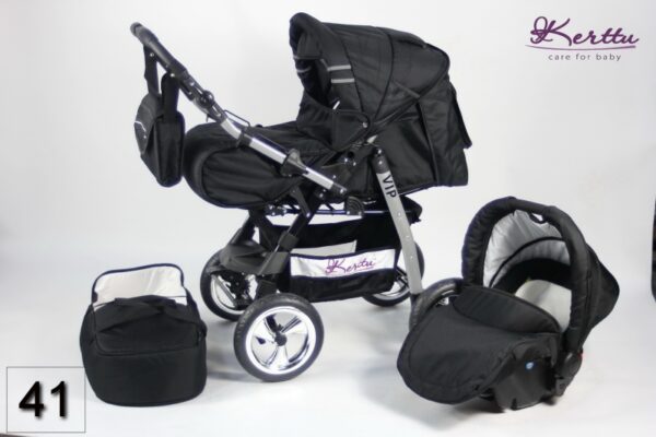 Carucior 3 in 1 Kerttu Vip 41 negru