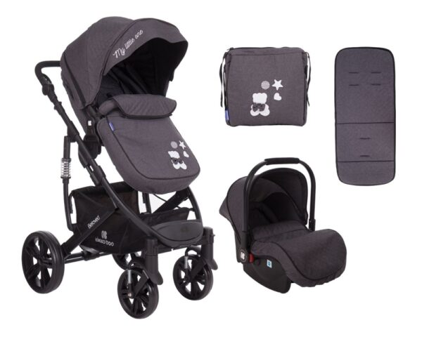 Carucior 3 in 1 KikkaBoo Beloved Dark Grey