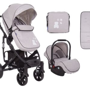 Carucior 3 in 1 KikkaBoo Beloved Light Grey