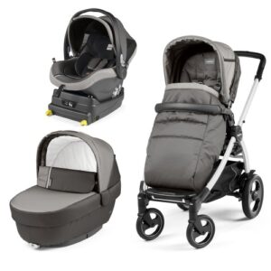 Carucior 3 in 1 Peg Perego Book Plus 51 S Titania White i-Size Class Grey