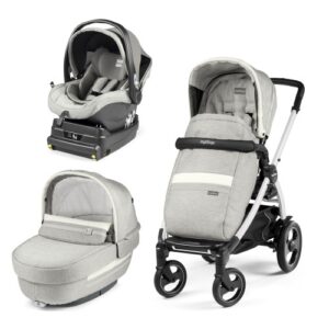 Carucior 3 in 1 Peg Perego Book Plus 51 S Titania White i-Size Luxe Pure