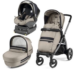 Carucior 3 in 1 Peg Perego Book Plus S Titania i-Size Luxe Ecru