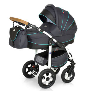 Carucior 3 in 1 Ride Dark Grey turcoaz