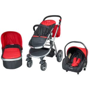 Carucior 3 in 1 Veneto rosu Kidscare