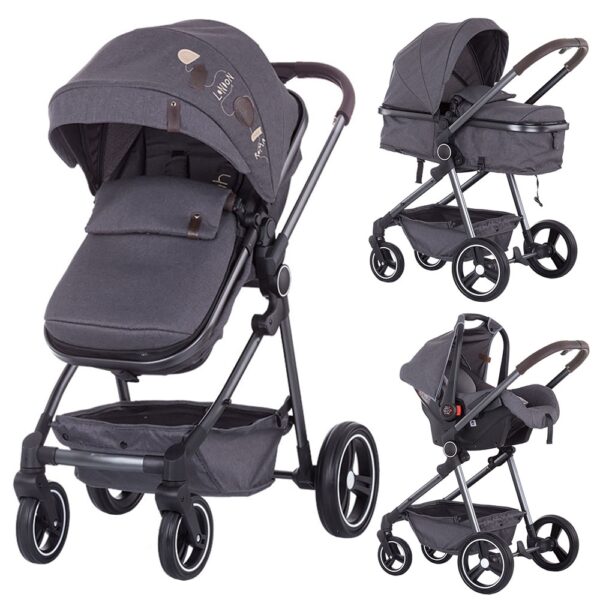 Carucior Chipolino Noah 2 in 1 grey denim