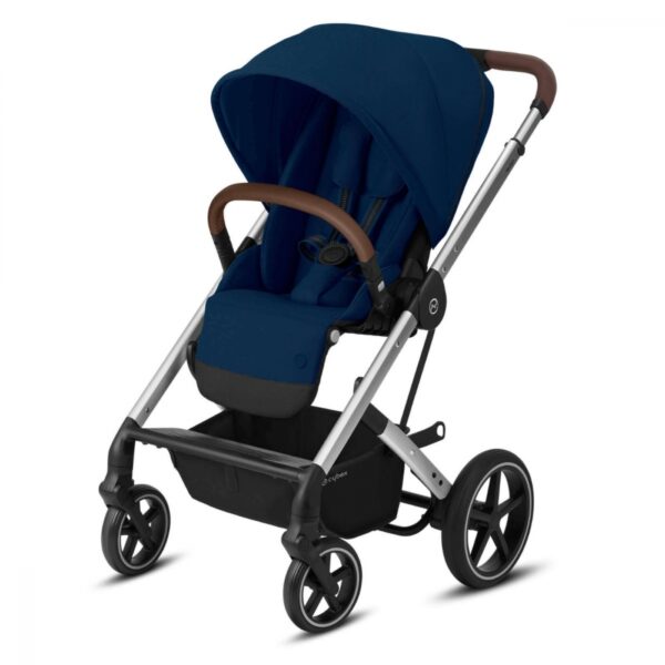 Carucior Cybex Balios S Lux 2 in 1 cadru silver Navy Blue