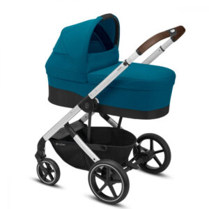 Carucior 2 in 1 Cybex Balios S Lux cadru Silver River Blue