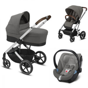 Carucior Cybex Balios S Lux 3 in 1 Cadru Silver Soho Grey