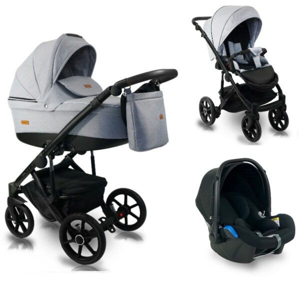 Carucior copii 3 in 1 Bexa ultra 2.0 Light Grey