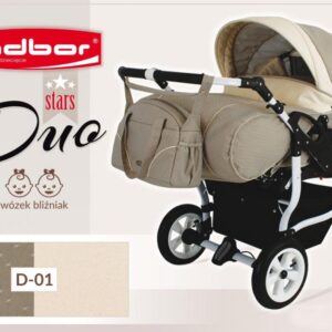 Carucior multifunctional pentru gemeni Adbor DUO Stars D01