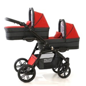 Carucior gemeni Tandem Pj Stroller Lux 2i n 1 Red