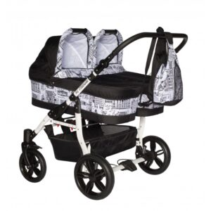 Carucior gemeni Side by Side Pj Stroller 2 in 1 Black