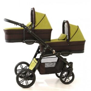 Carucior gemeni Tandem Pj Stroller Lux 2 in 1 Khaki