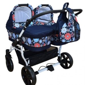 Carucior gemeni Side by Side 2 in 1 Flowers PJ Stroller