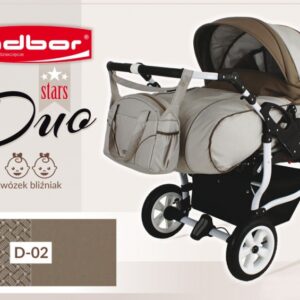 Carucior multifunctional pentru gemeni Adbor DUO Stars D02