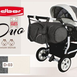 Carucior multifunctional pentru gemeni Adbor DUO Stars D03