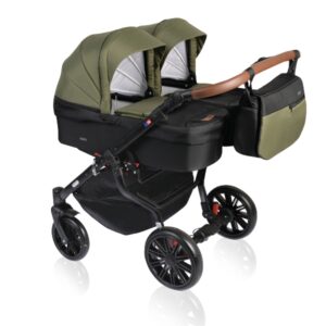 Carucior pentru gemeni 3 in 1 Twin Quick 16 Forest Green