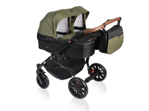 Carucior pentru gemeni 3 in 1 Twin Quick 16 Forest Green