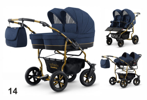 Carucior pentru gemeni Mikado Goldstar GS-14 3 in 1