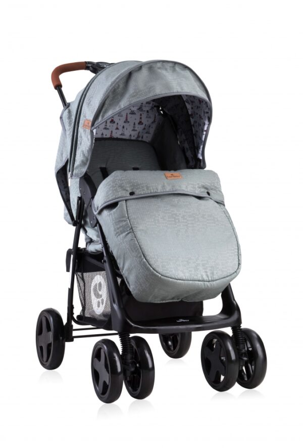 Carucior sport Ines cu husa de picioare Dark Grey Lighthouse