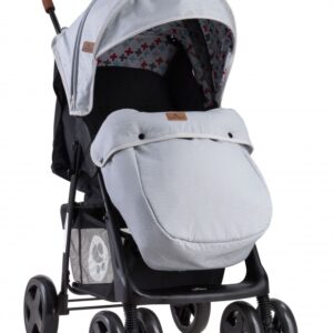 Carucior sport Ines cu husa de picioare Grey  Black Cross